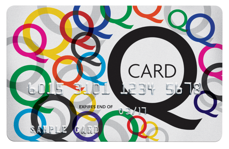 Q Card : 6015 3101 1234 5678 : EXPIRES END OF 03/17 : SAMPLE CARD